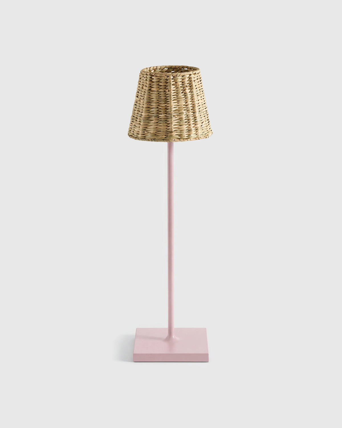 Poldina Pro Rechargeable Table Lamp with Seagrass Shade by Zafferano - Regular / White