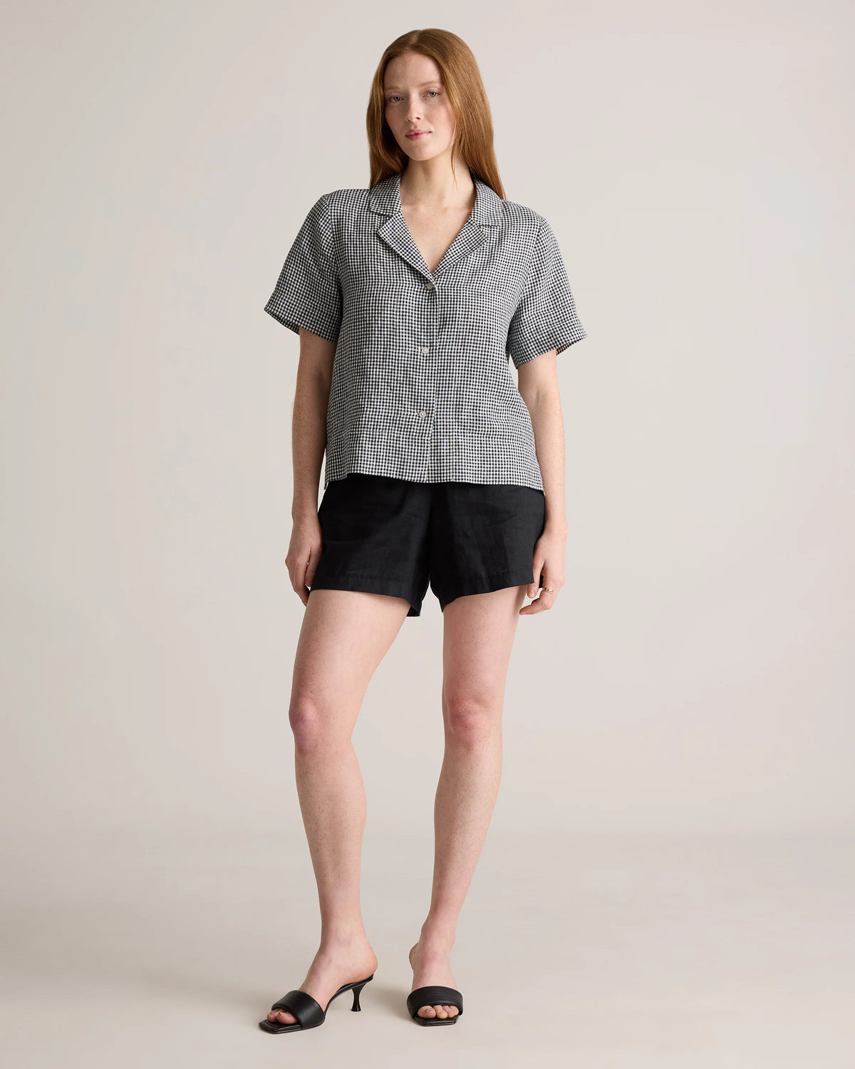 100% European Linen Short Sleeve Shirt - XS / Moonstone Blue