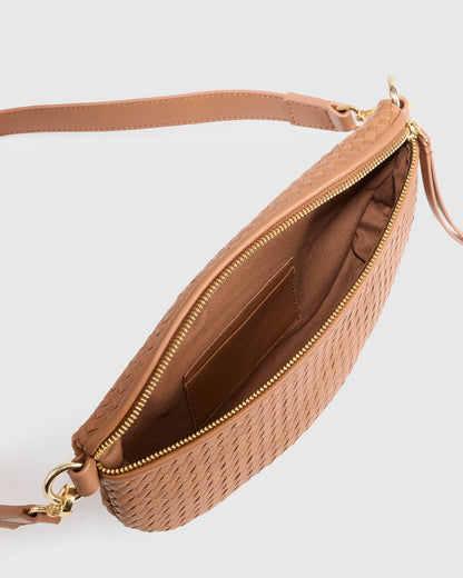 Sloane Handwoven Sling Bag - One Size / Taupe