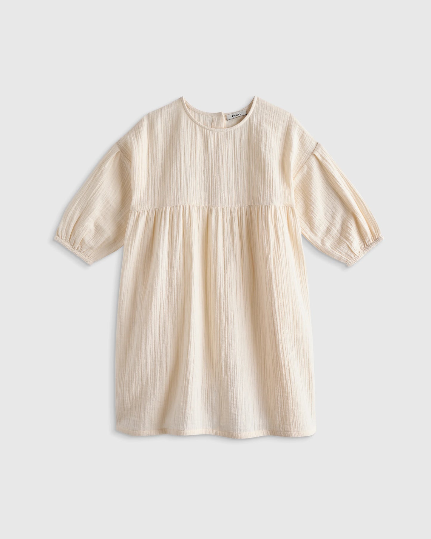 100% Organic Cotton Gauze Dress - 6 / Vintage Cream