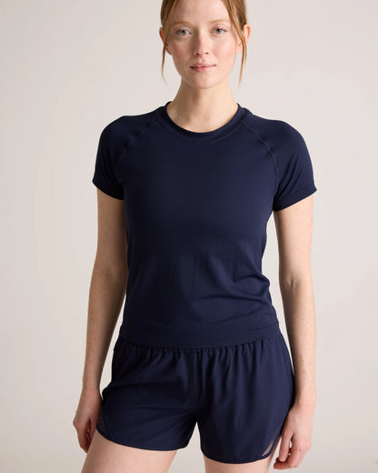 Seamless Waist-Length Tee - XS / Azul Blue