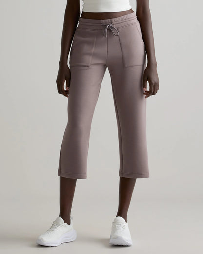 CloudComfort High-Rise Cropped Sweatpants - XS / Pebble Beige