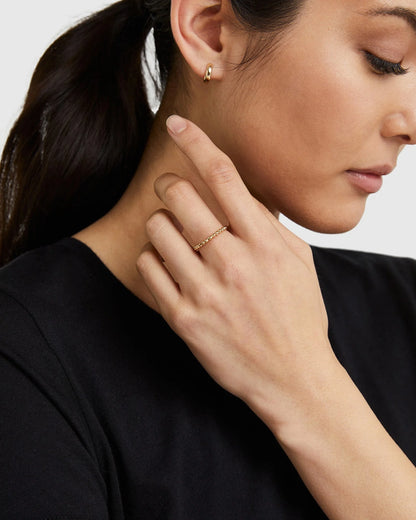 14K Gold Bold Hoops - One Size / Yellow Gold