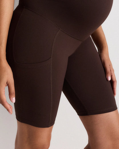 Ultra-Form Maternity Pocket Bike Short 9" - XS / Dark Coal