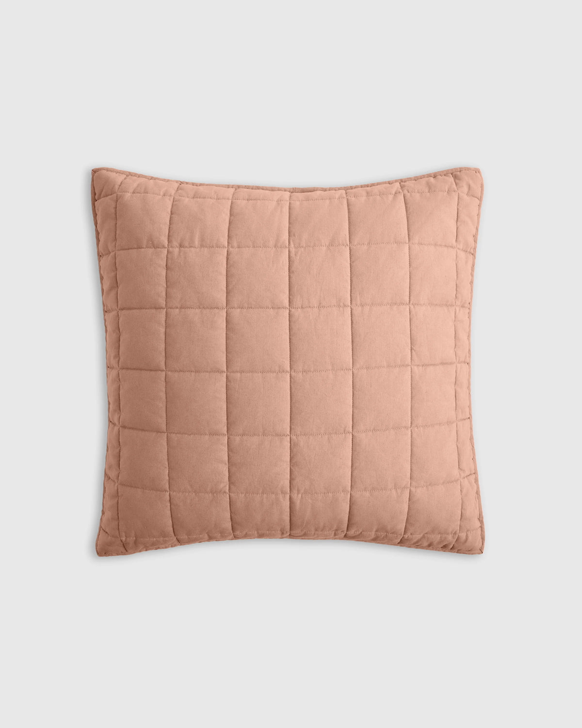 European Linen Box Quilted Euro Sham - Euro / Navy