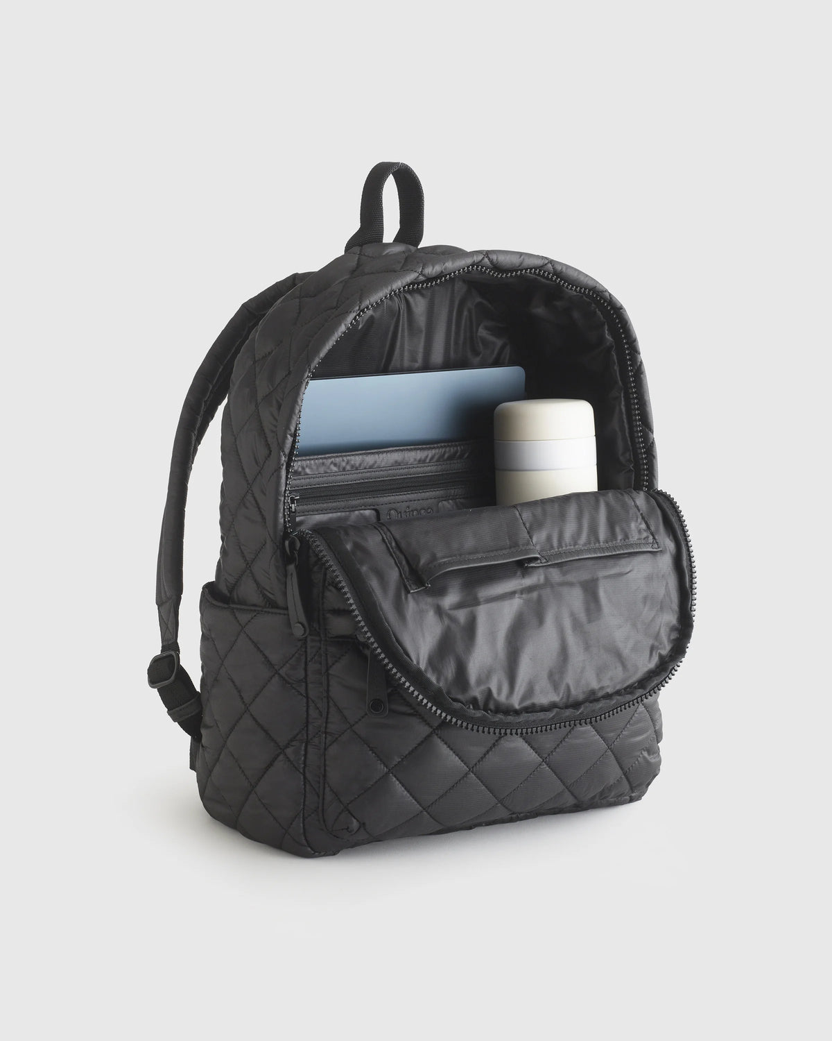 Transit Quilted Commuter Backpack - One Size / Taupe Brown