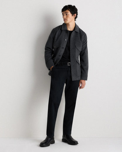 Wool Cashmere Field Jacket - S / Heather Grey