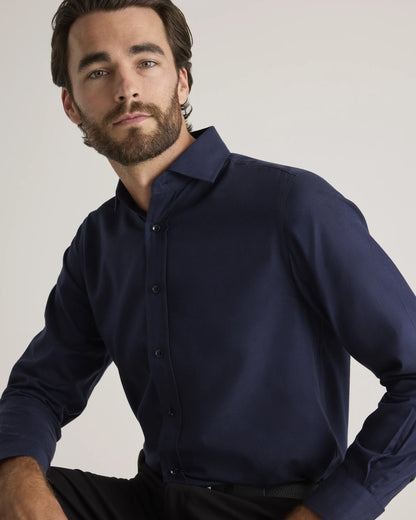 Organic Cotton Cashmere Dress Shirt - XS / Pale Blue