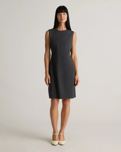 Italian Wool Sleeveless Dress - 0 / Grey Melange