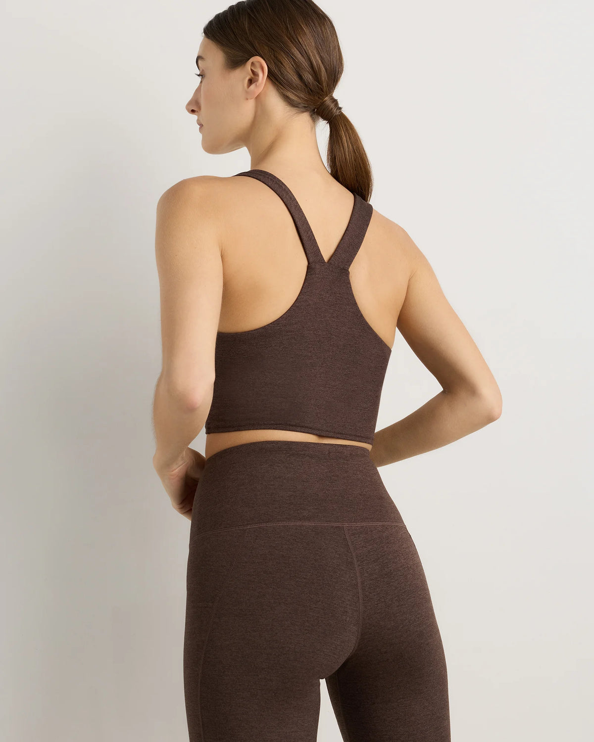 Ultra-Soft V-Neck Cropped Tank - XS / Heather Navy