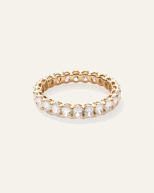Lab Grown Diamond Oval Eternity Band - 5 / Yellow Gold