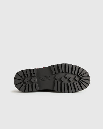 Italian Leather Lug Sole Mary Jane - 5 / Black