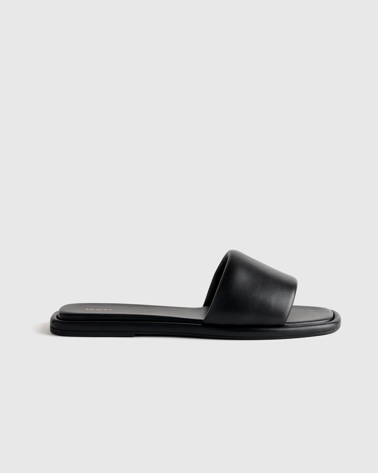 Italian Leather Slide Sandal - 5 / Bone