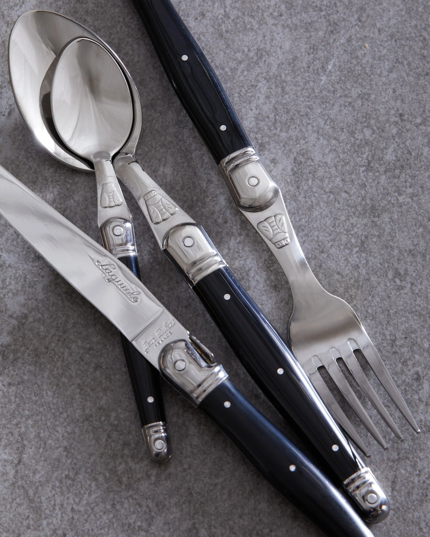 Jean Dubost Laguiole 24 Piece Flatware Set - One Size / Ivory