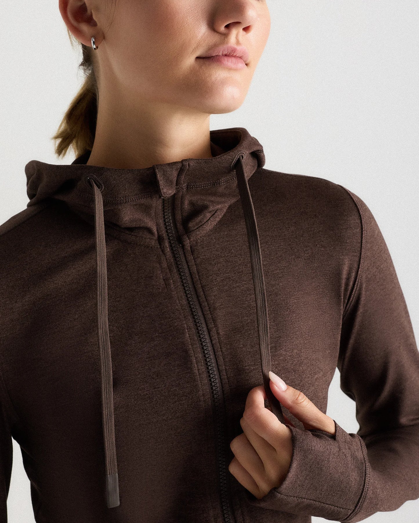 Ultra-Soft Slim Fit Hooded Jacket - XS / Heather Black