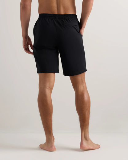 Italian Swim Trunks - 9" - S / Navy Palms
