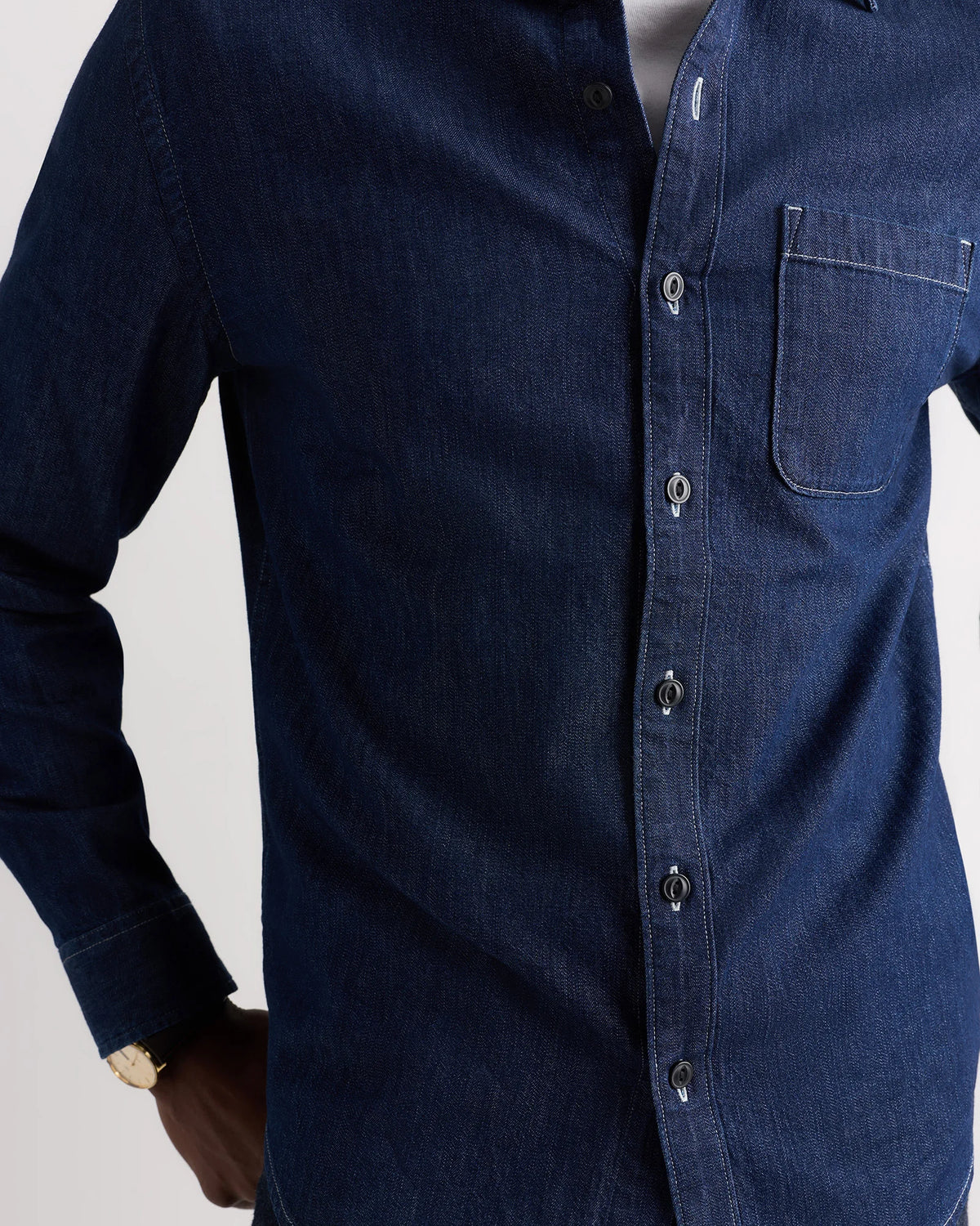 Heritage Washed Denim Shirt - S / Dark Wash