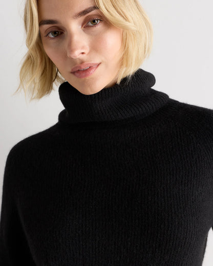Lightweight Baby Alpaca Turtleneck - XS / Smoked Charcoal