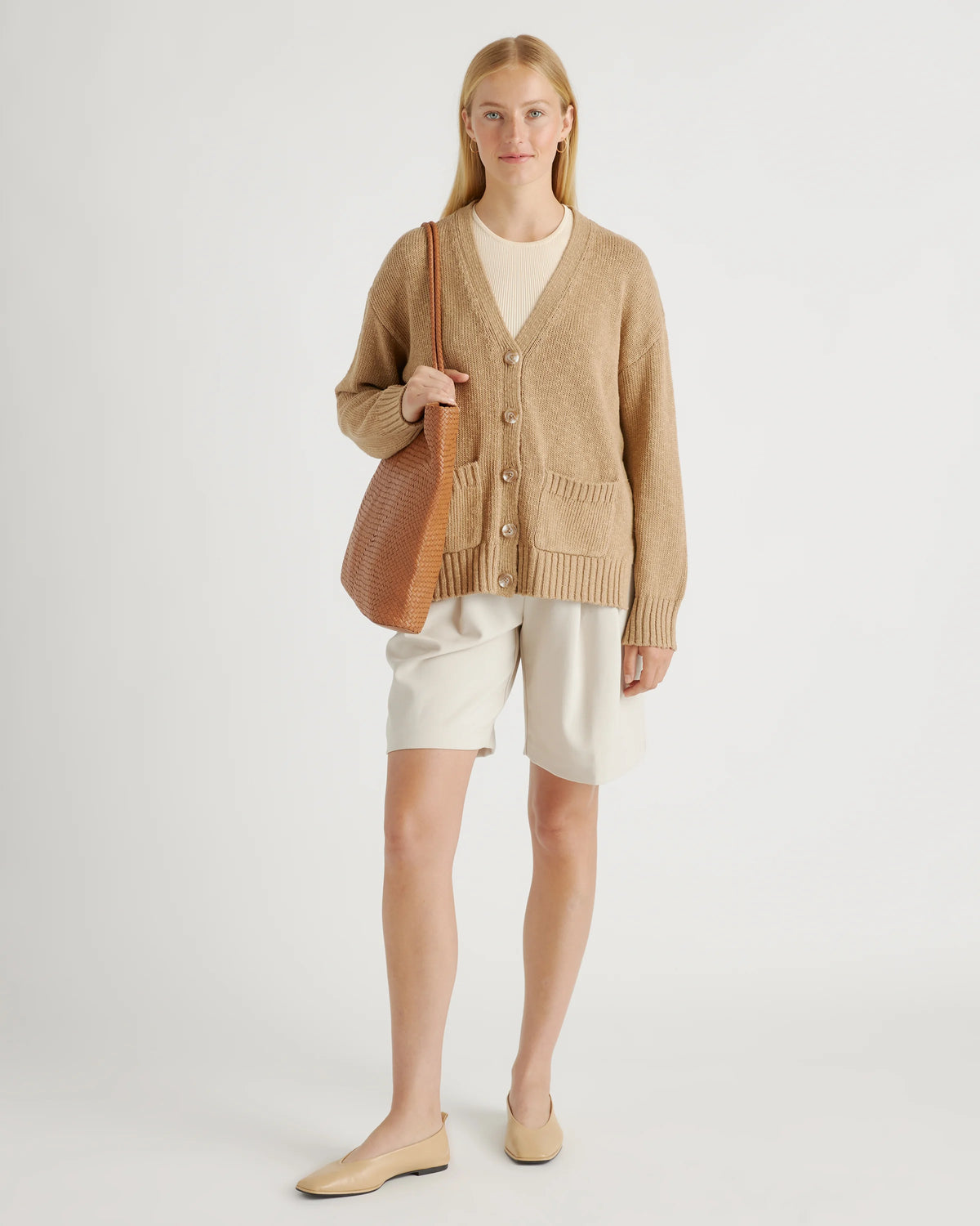 Siena Handwoven Tote - One Size / Taupe