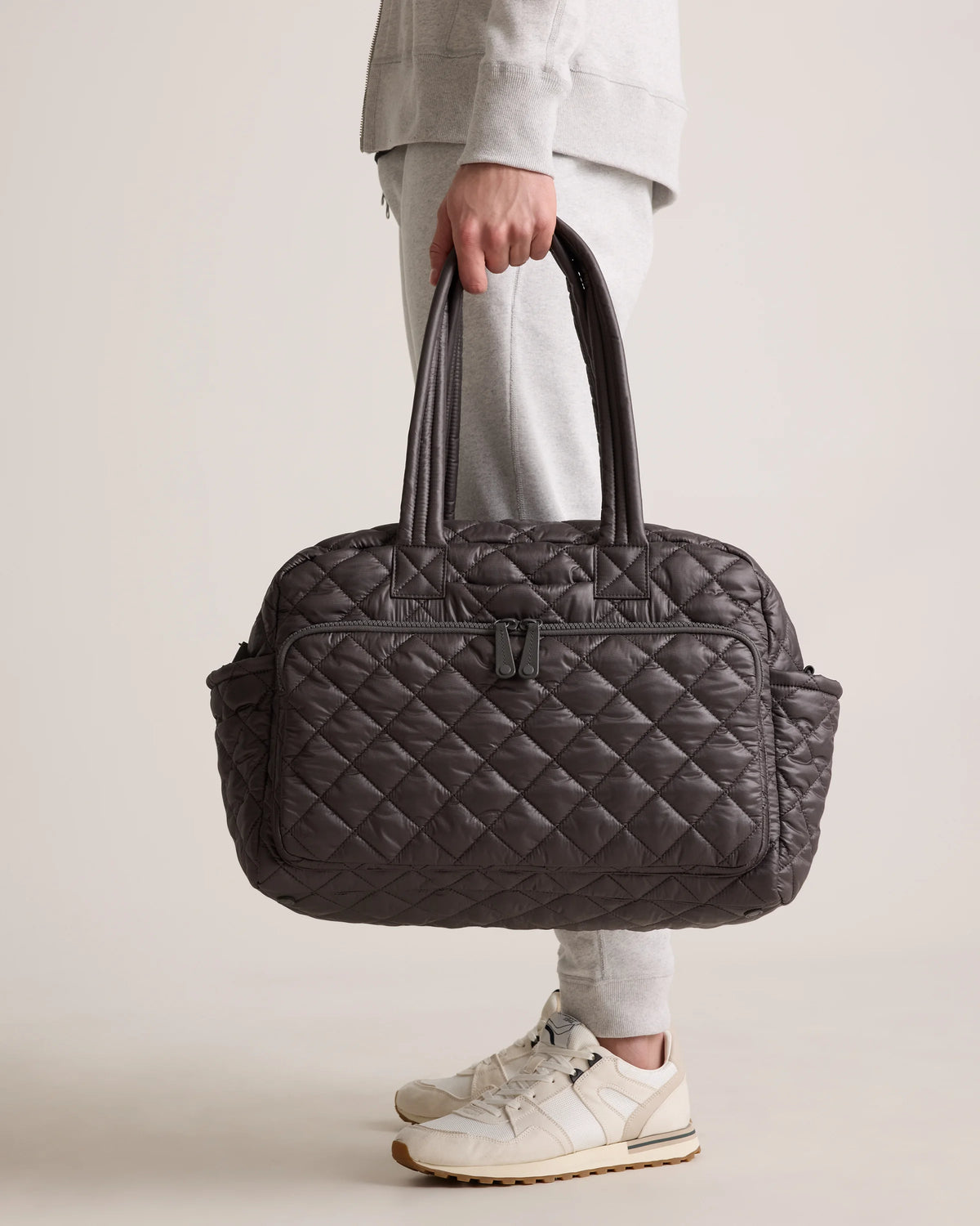 Transit Quilted Duffle Bag - One Size / Taupe Brown