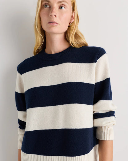 Mongolian Cashmere Oversized Crewneck Sweater - XS / Brown