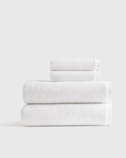 Plush Organic Turkish Cotton Bath Sheet Bundle (4 pieces) - One Size / White
