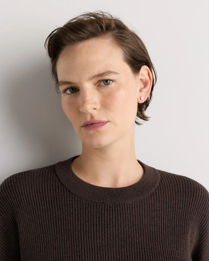 Cotton Cashmere Oversized Maternity Sweater - XS / Black