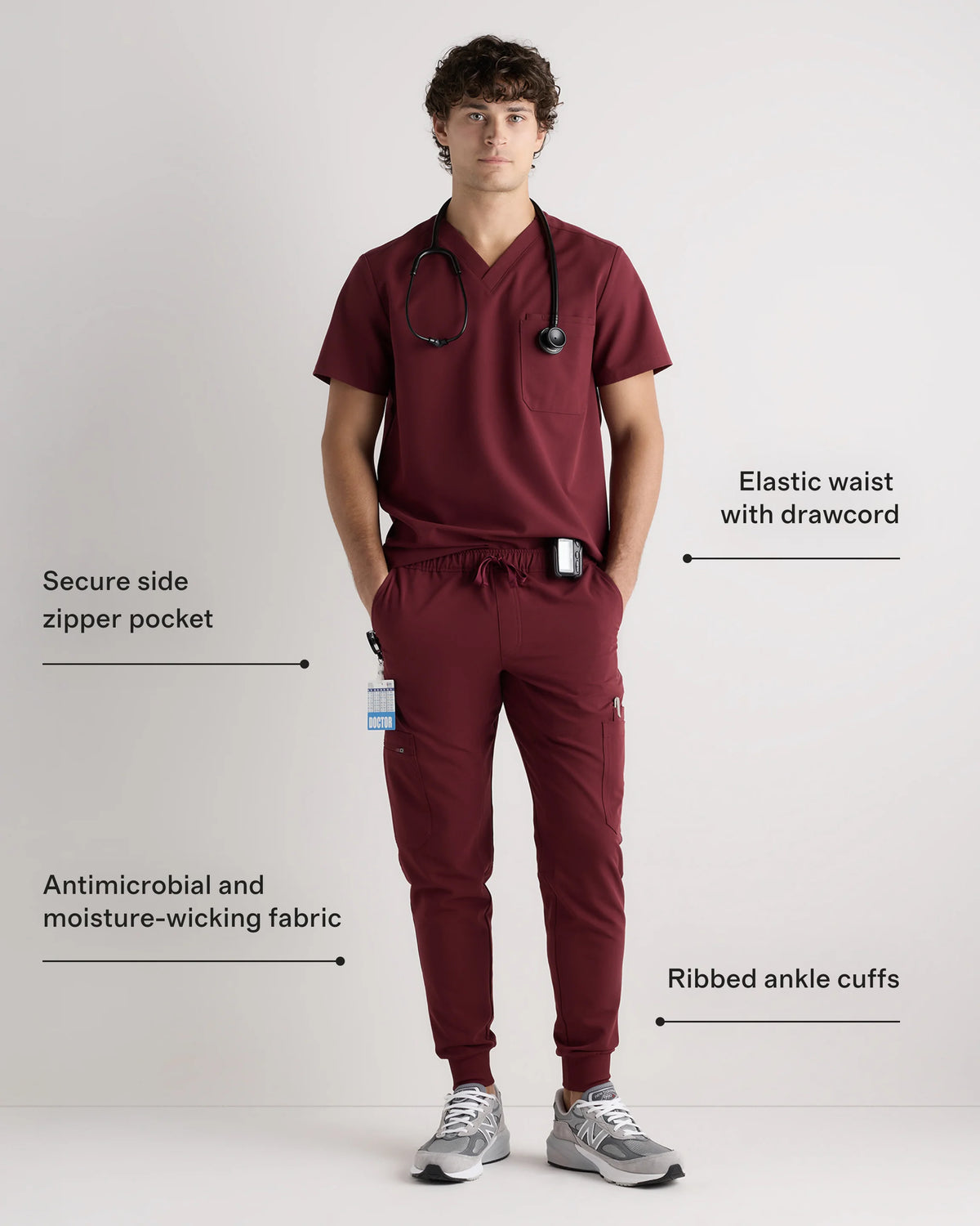 AeraFlex Scrub Joggers - S / Bold Black