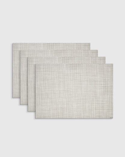 Basketweave Easy-Care Rectangular Placemat, Set of 4 by Chilewich - One Size / Celadon