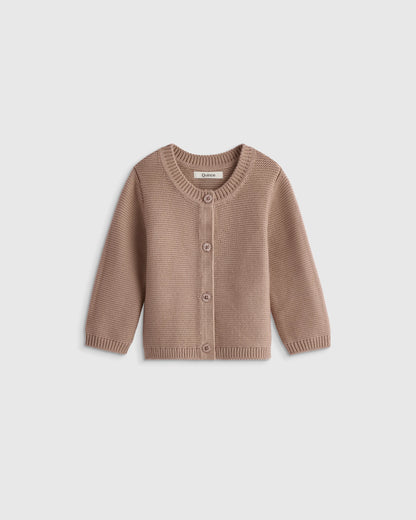 100% Organic Cotton Sweater Cardigan - 0-3M / Ivory