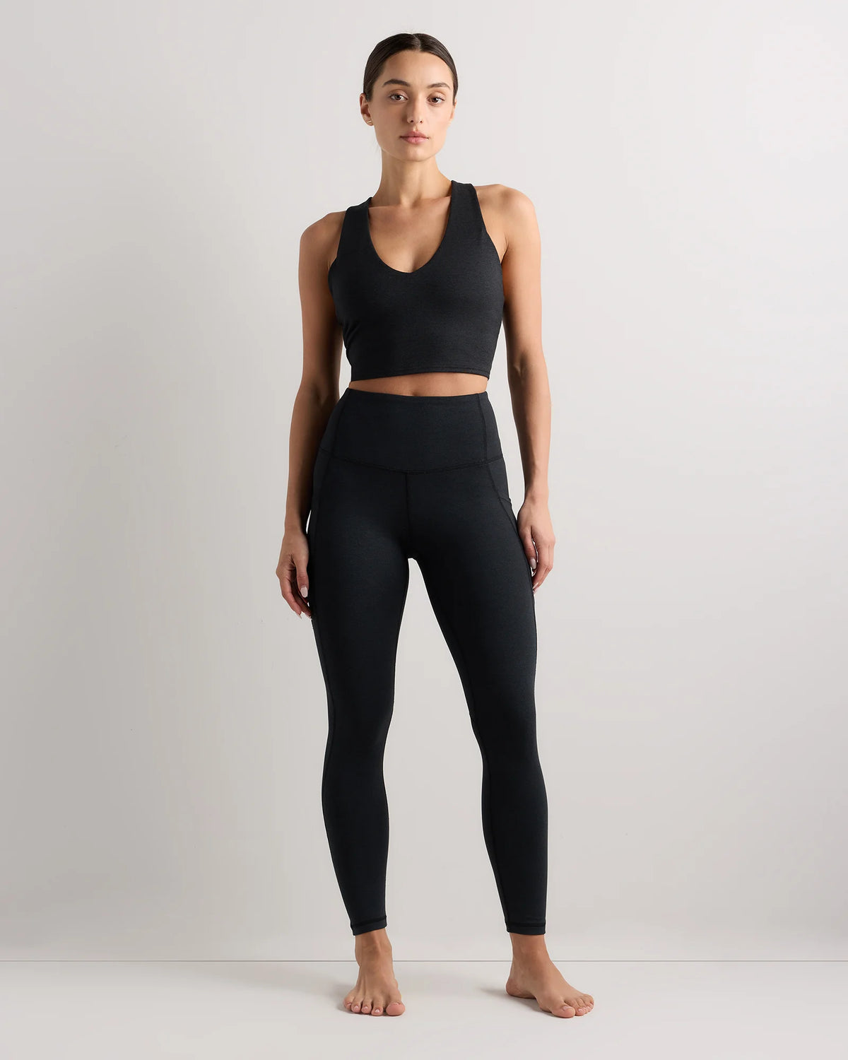 Ultra-Soft High-Rise Pocket Legging - XS / Heather Espresso