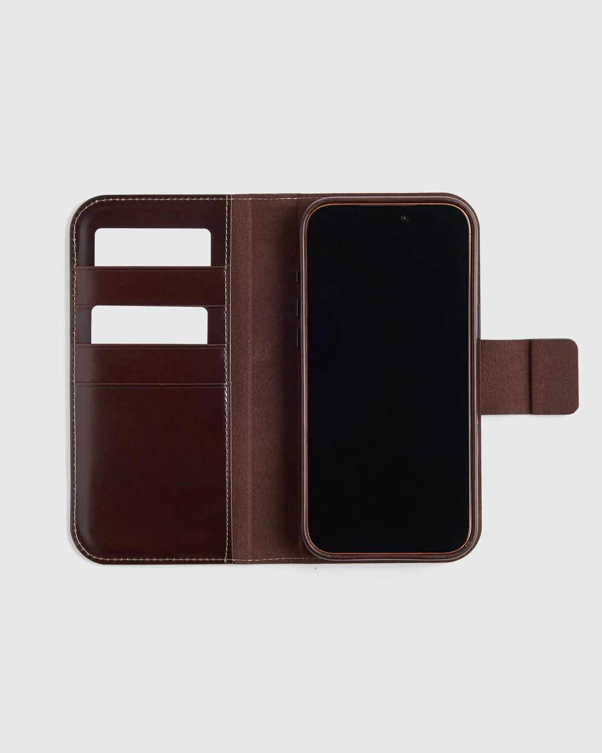 Italian Leather Phone 2-in-1 Folio Case - 17 Pro / Black