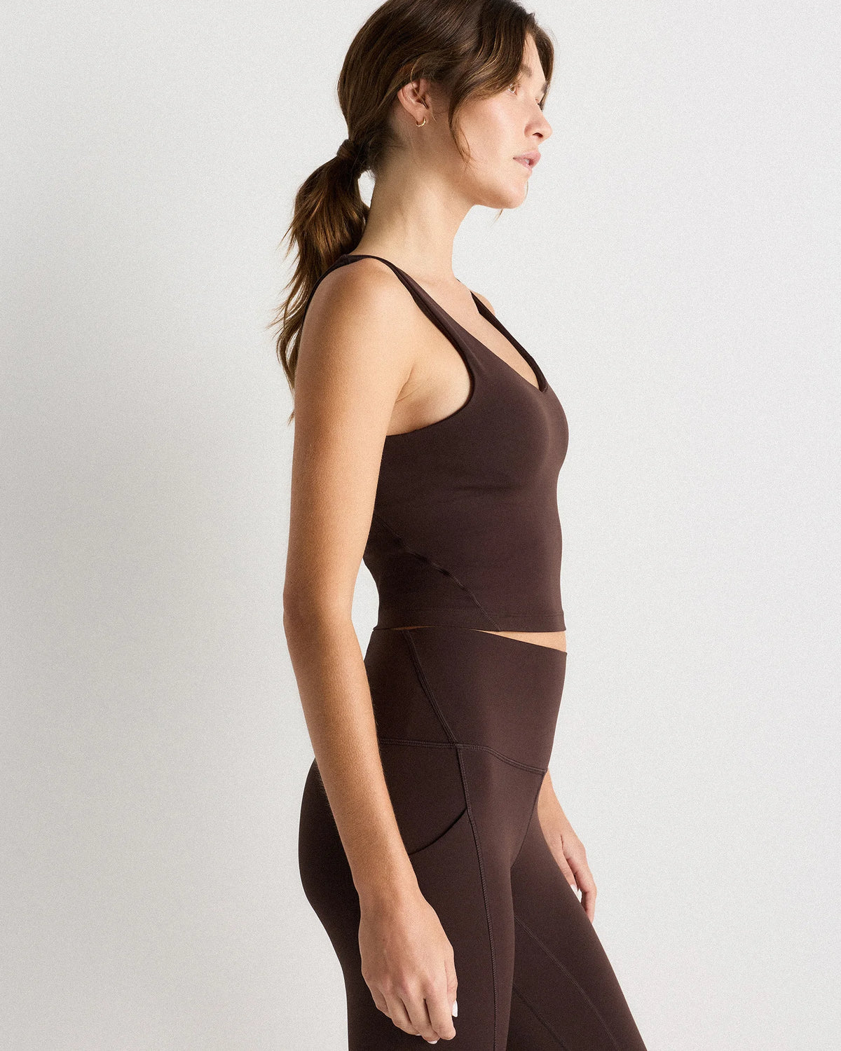 Ultra-Form V-Neck Cropped Tank - XS / Forest Green