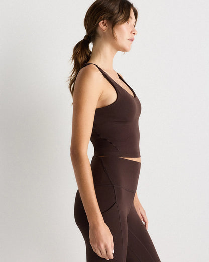 Ultra-Form V-Neck Cropped Tank - XS / Forest Green