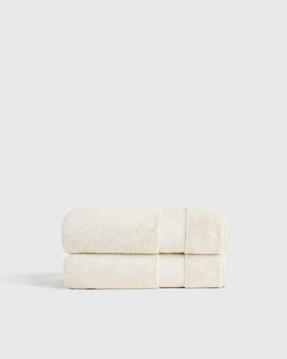 Turkish Ultra Plush Bath Towel (Set of 2) - One Size / White