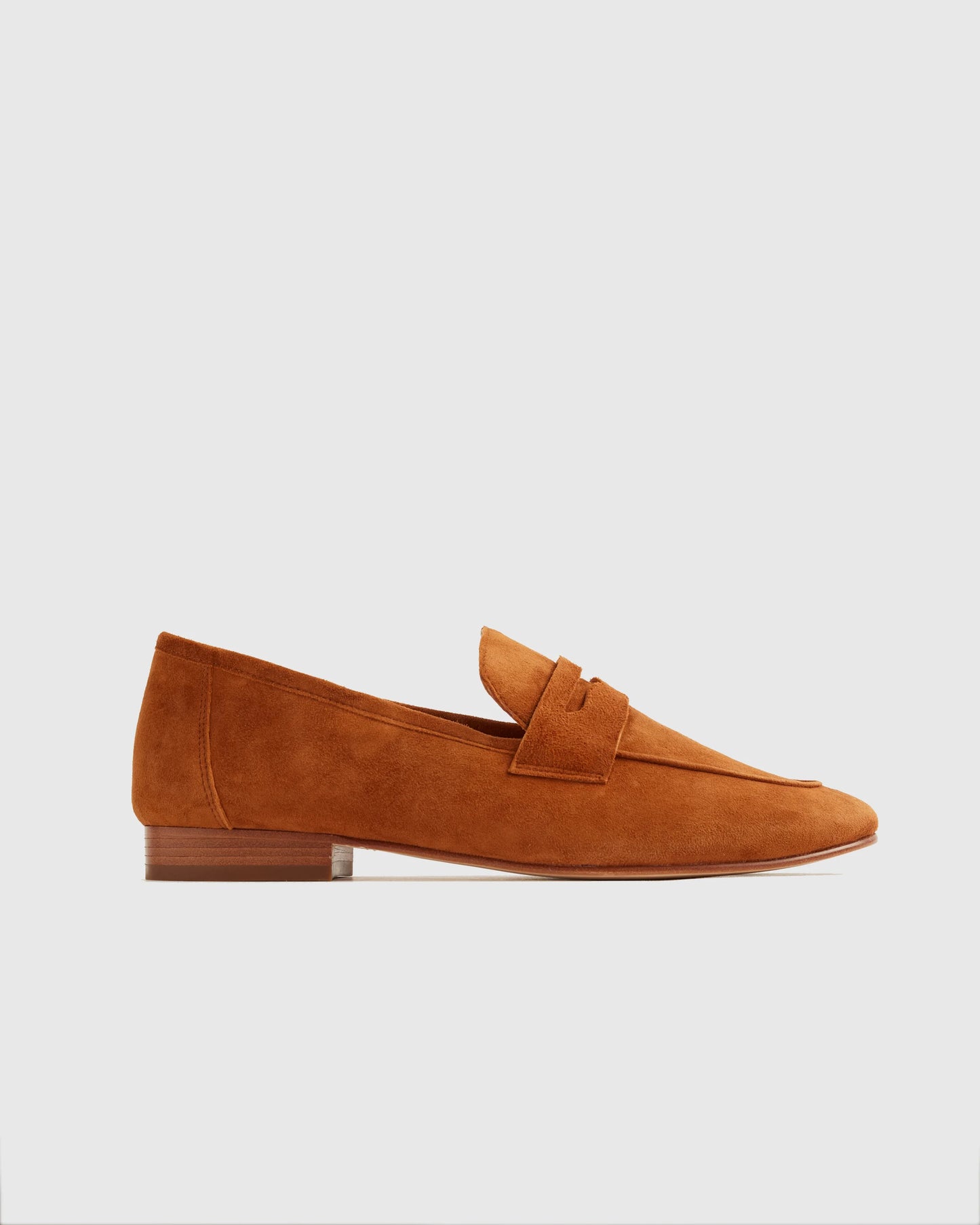 Italian Suede Penny Loafer - 5 / Almond
