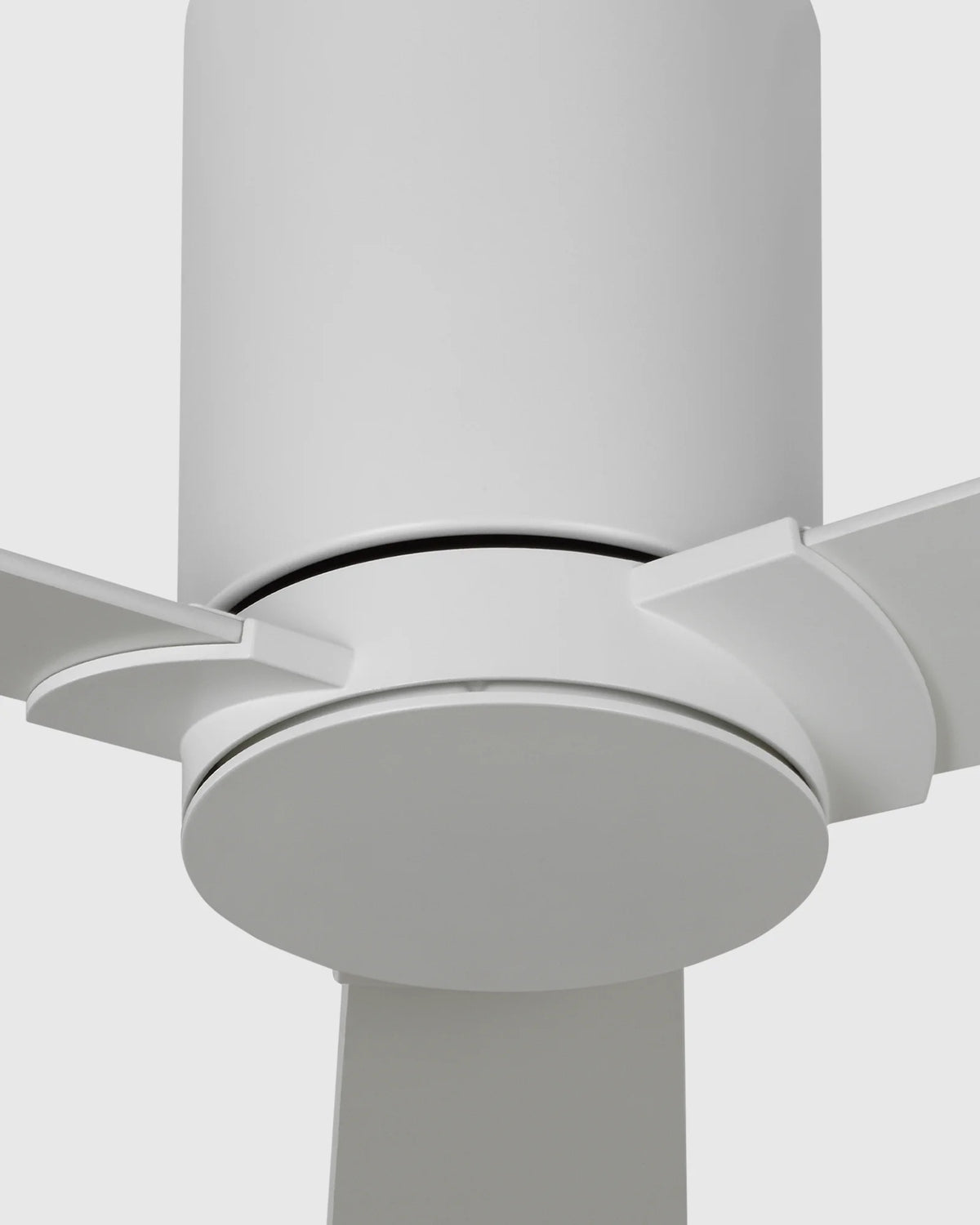 Minimalist Hugger Wood Blade Ceiling Fan - 44" / White