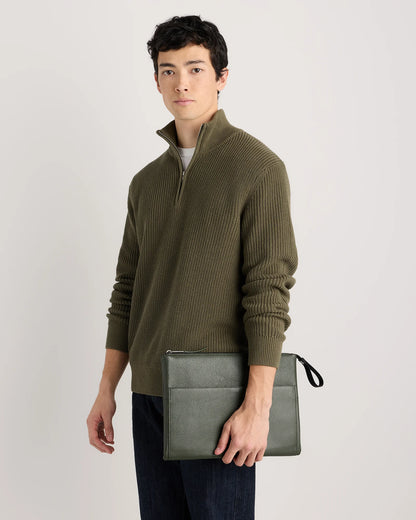 Excursion Italian Leather Tech Folio - 13" Laptop / Dark Navy