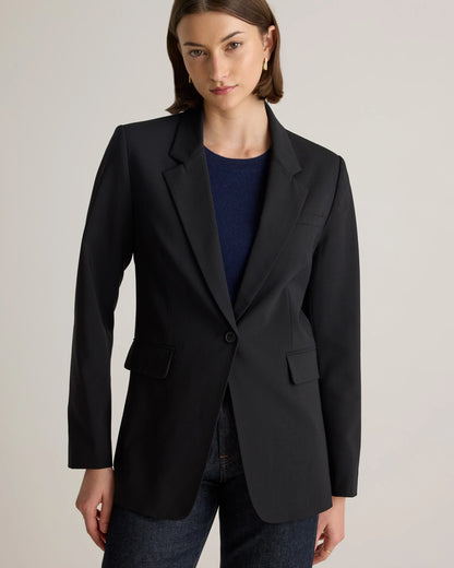 Italian Wool Long Blazer - XS / Sahara Camel