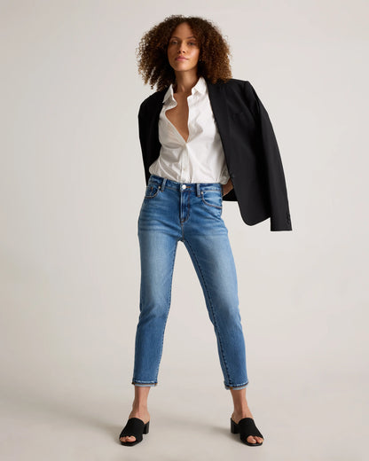 Luna Stretch Slim Boyfriend Jeans - 24 / Stormy Blue