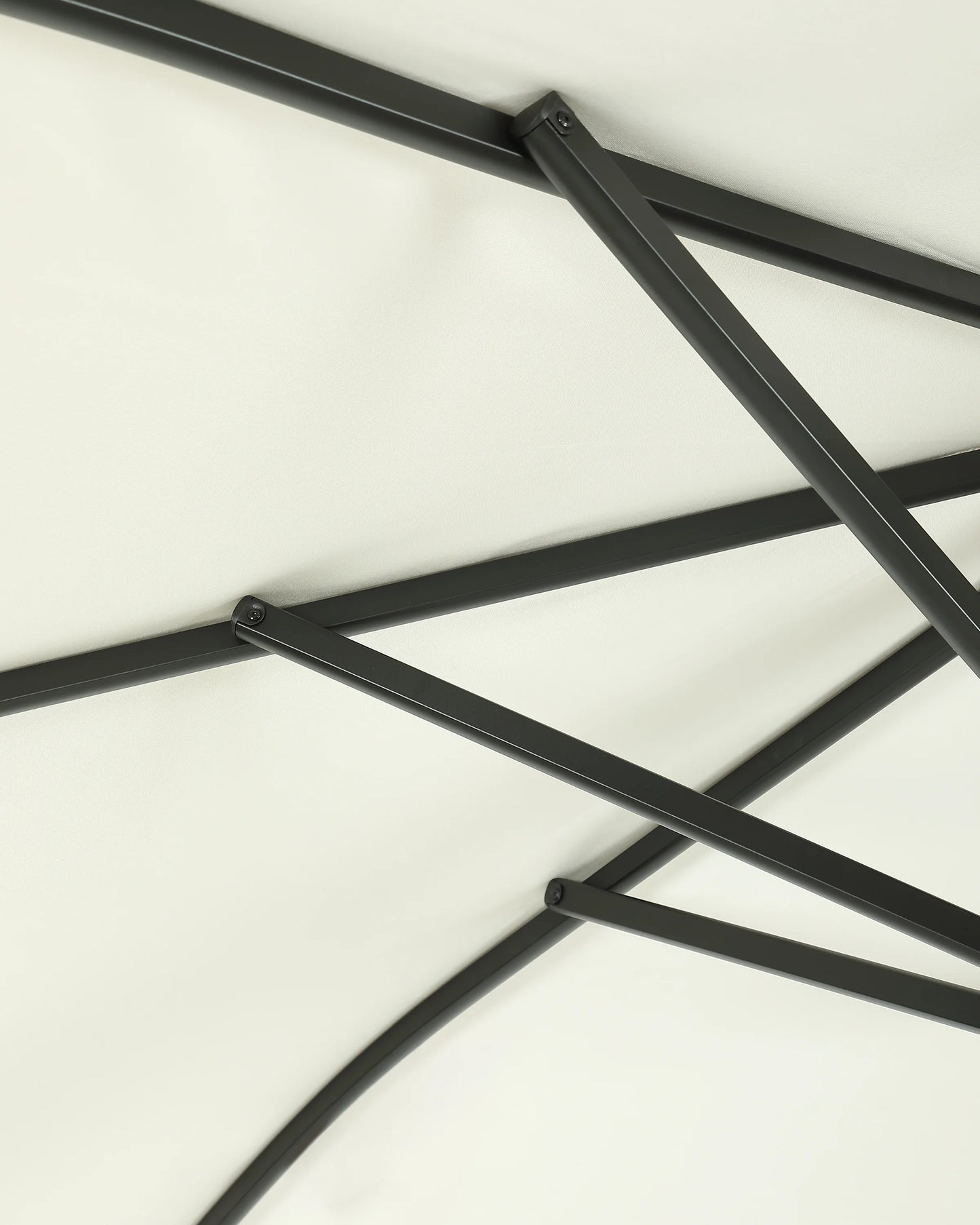 9' Round Sunbrella Outdoor Umbrella and Base - One Size / Natural/Black