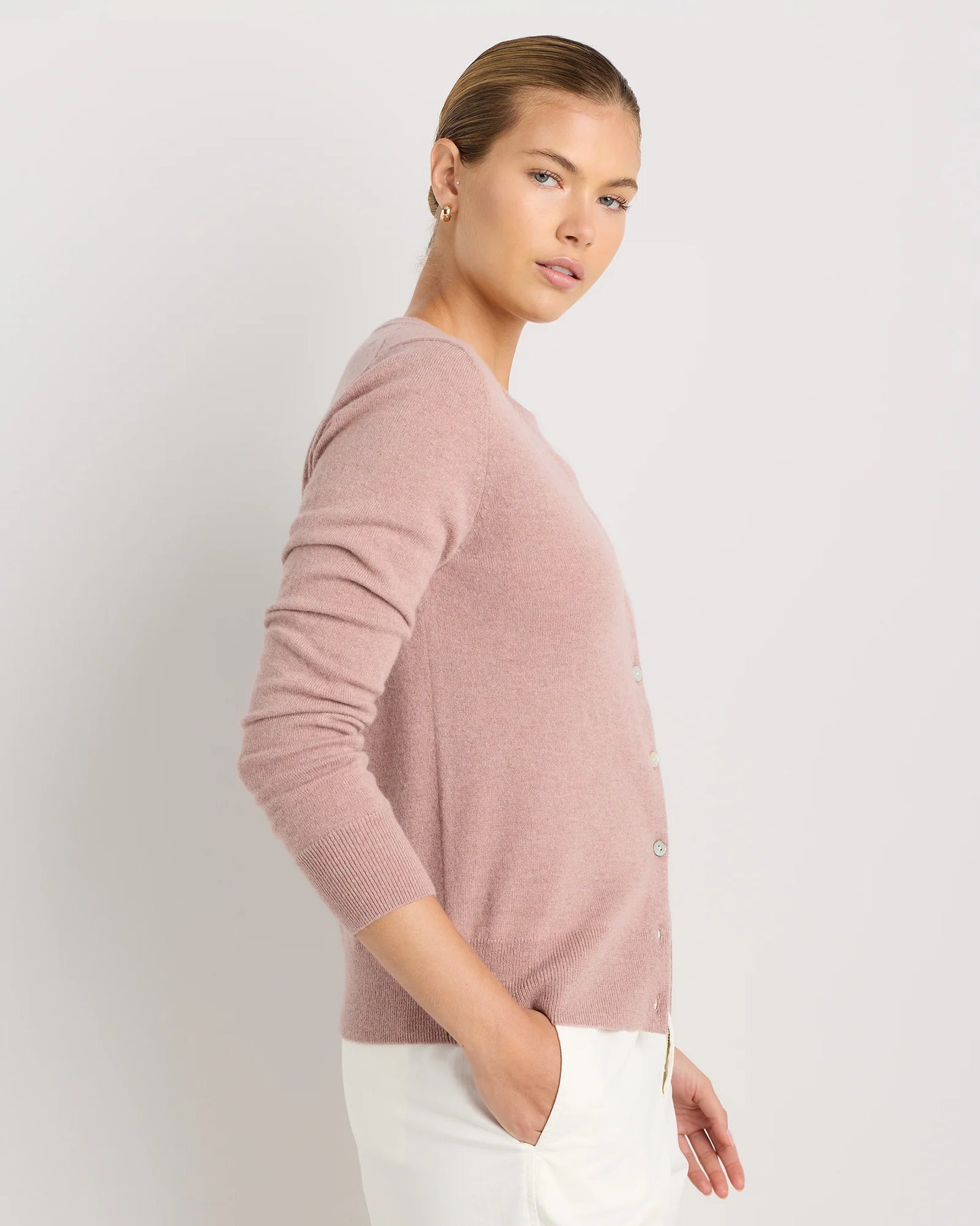 Mongolian Cashmere Cardigan Sweater - XS / Black