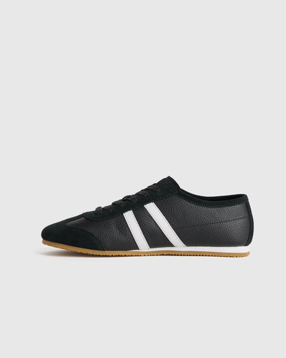 Italian Leather & Suede Low Profile Sneaker - 5 / Electric Blue