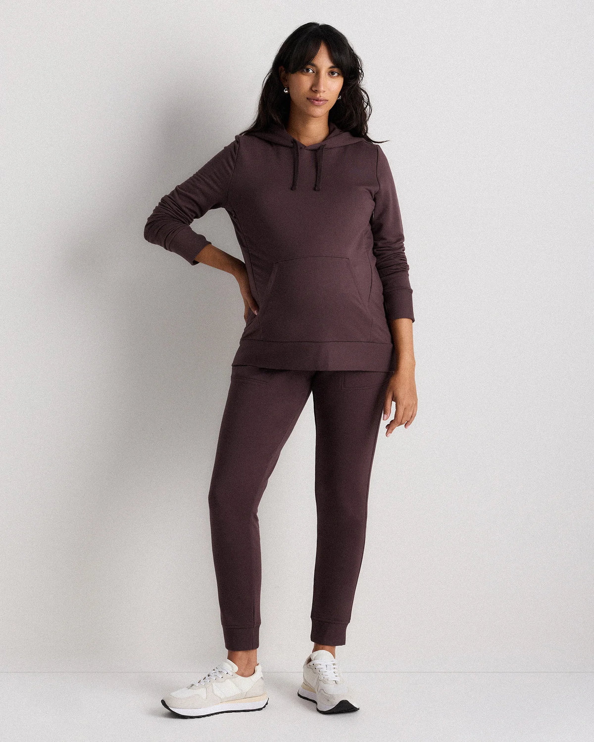 SuperSoft Fleece Maternity & Nursing Hoodie - XS / Off-White