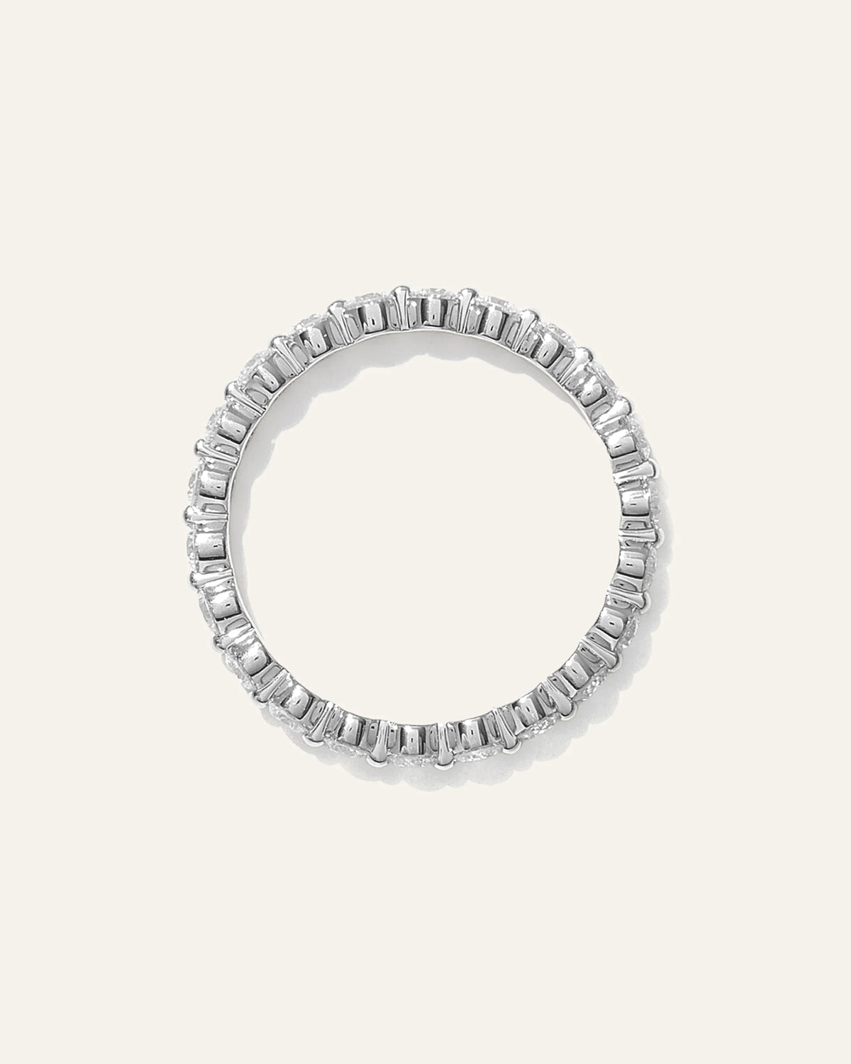 Lab Grown Diamond Single Shared Prong Eternity Band - 5 / Yellow Gold