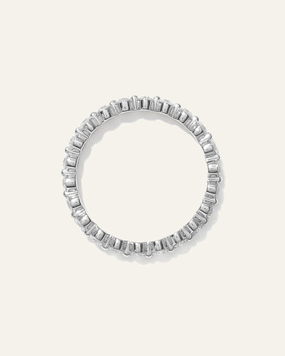 Lab Grown Diamond Single Shared Prong Eternity Band - 5 / Yellow Gold