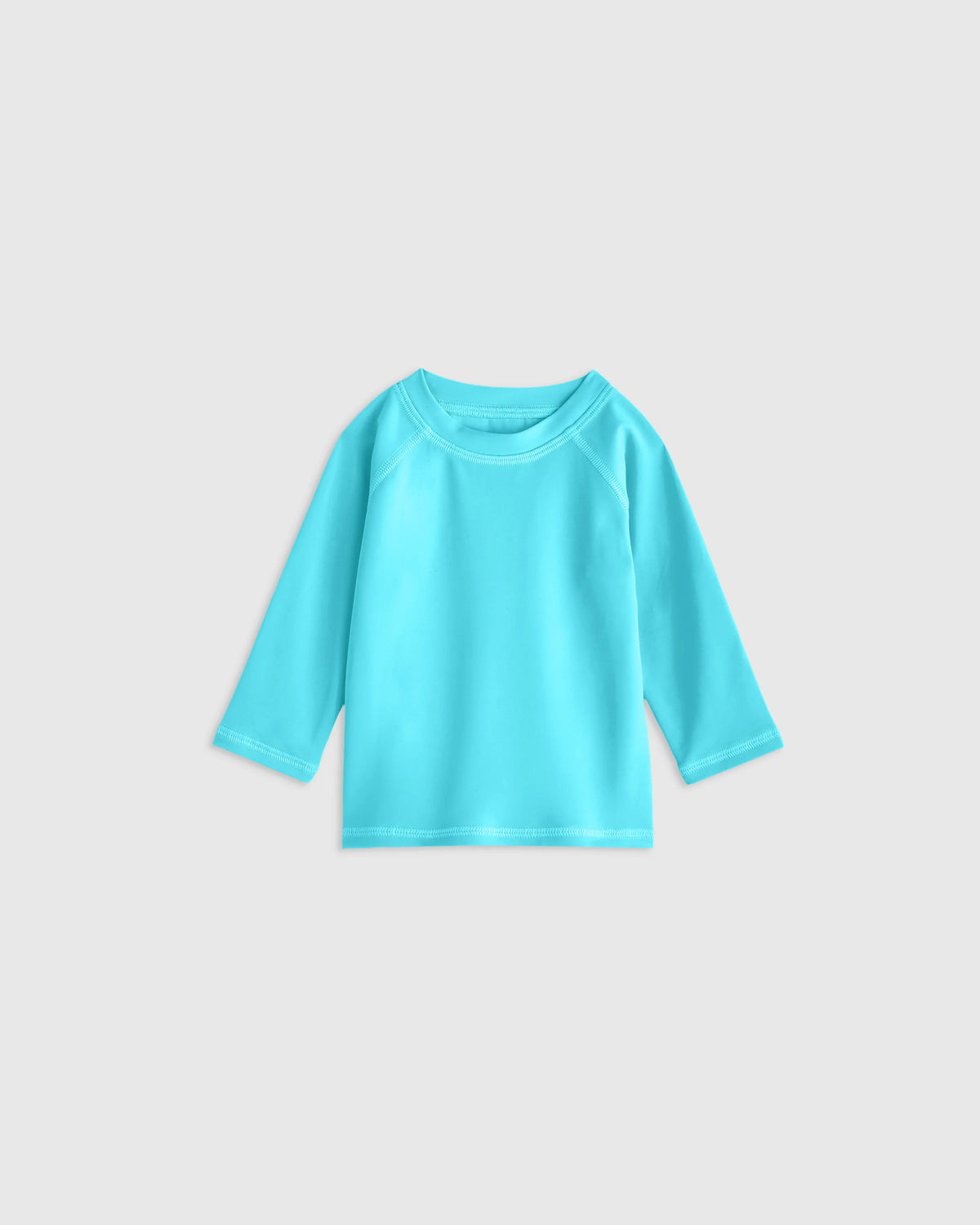 Long Sleeve Raglan Rash Guard - 6-9M / Island Aqua