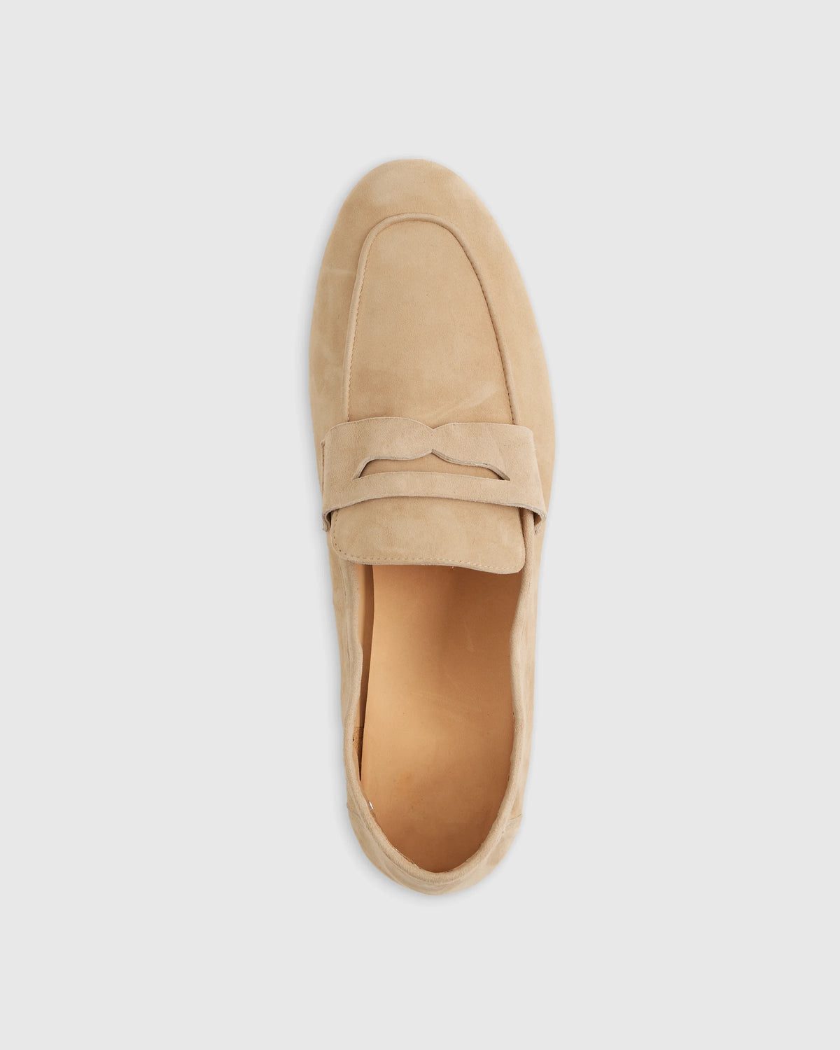Italian Suede Penny Loafer - 5 / Almond