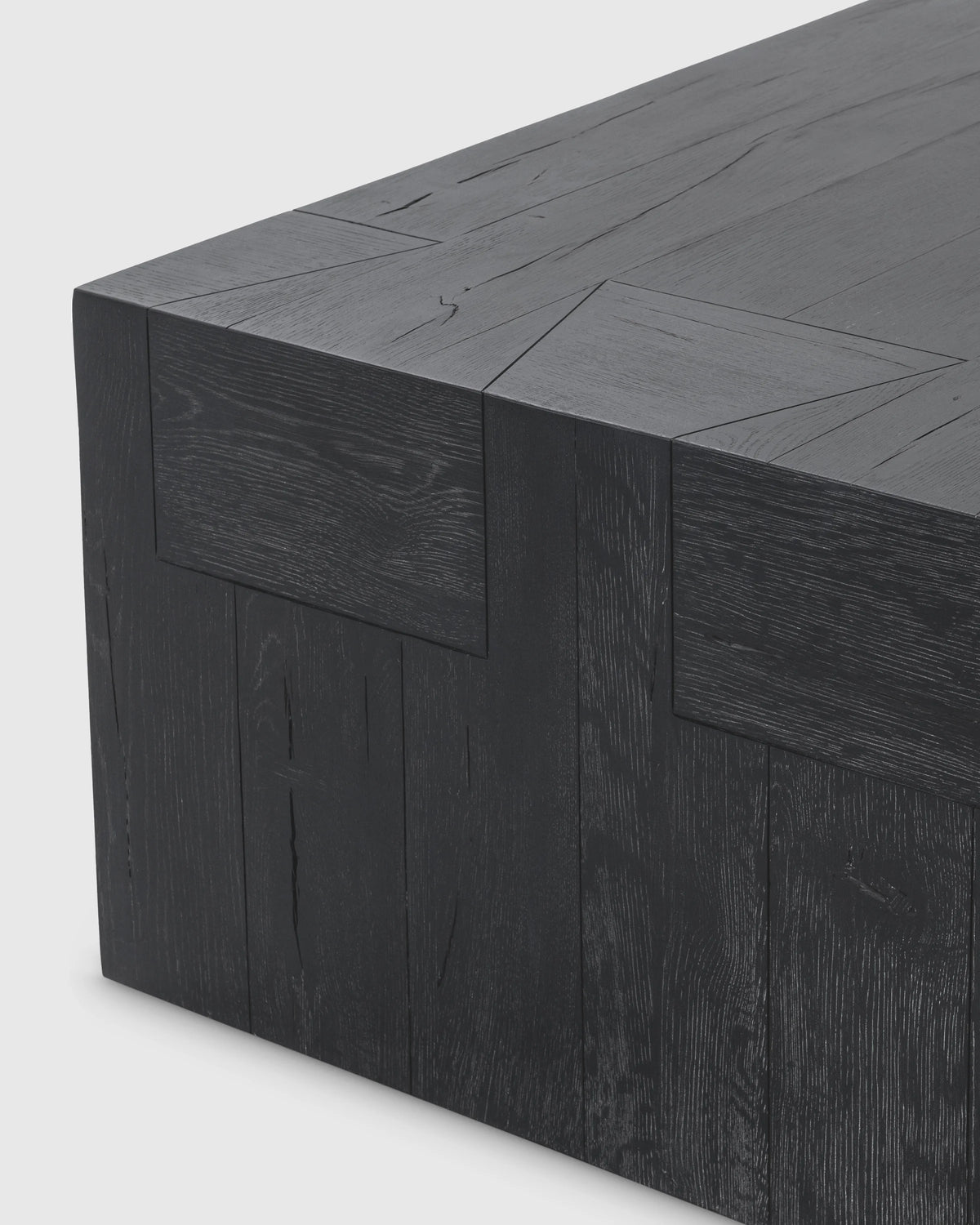 Reclaimed Oak Waterfall Coffee Table - 60" / Weathered Oak