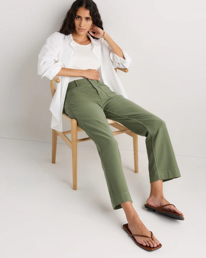 French Terry Wide Leg Pants - 0 / Deep Navy